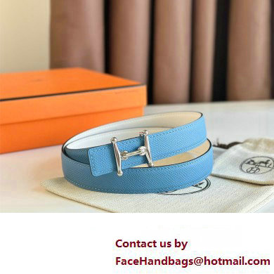 Hermes Mors H belt buckle  &  Reversible leather strap 24 mm 01 2023